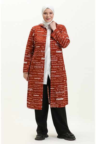 sefamerve Καπάκι με κουκούλα Plus Size 4707-05 Tan