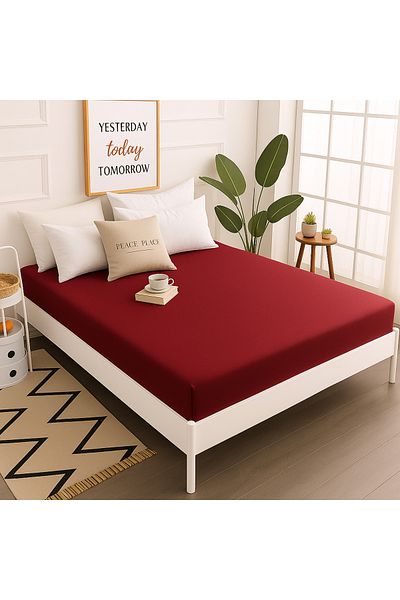 Prime Sleeks 100% Cotton Fitted Sheet Double Fitted Sheet 160X200Cm