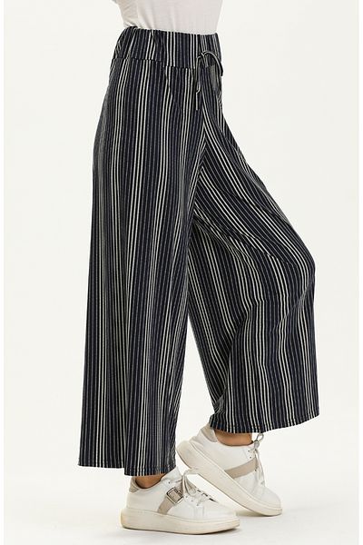 sefamerve Viscose Trousers 1027g-02 Navy Blue