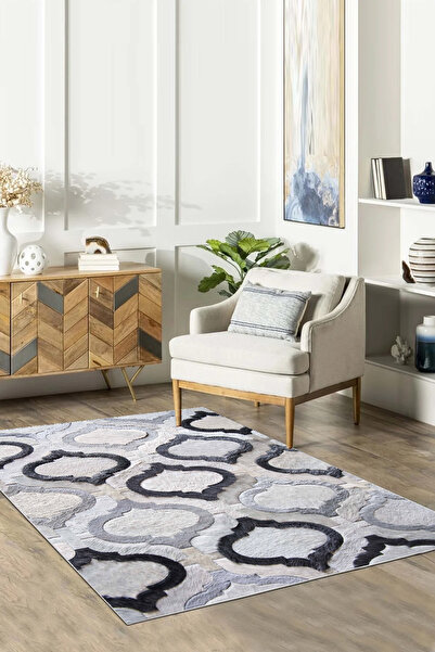 Hülya Home Dijital Baskı Yıkanabilir Kaymaz Taban Salon Halısı Mutfak Halısı ...