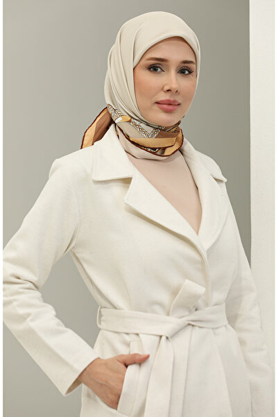 sefamerve Ecru Stamp Cap - Διπλό γιακά 5503-03