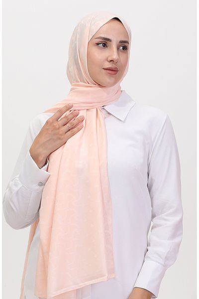 sefamerve Σάλι Madame Mary Ivy Jacquard 19088-12 Salmon