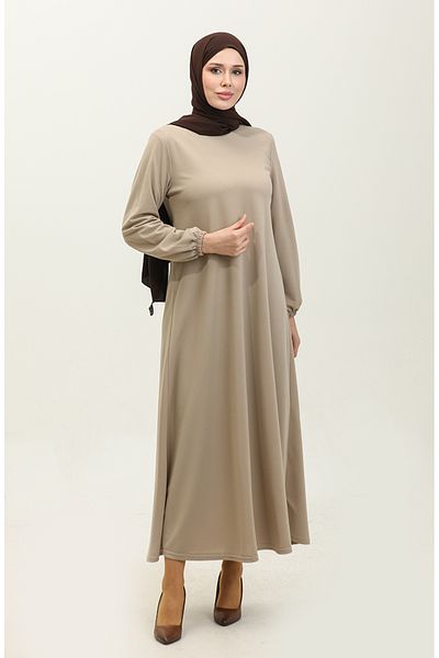 sefamerve Elastisches Kleid mit Nerzärmeln – 0650-04