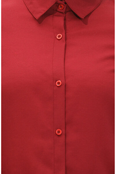 sefamerve Düğmeli Tunik 6122-08 Bordo