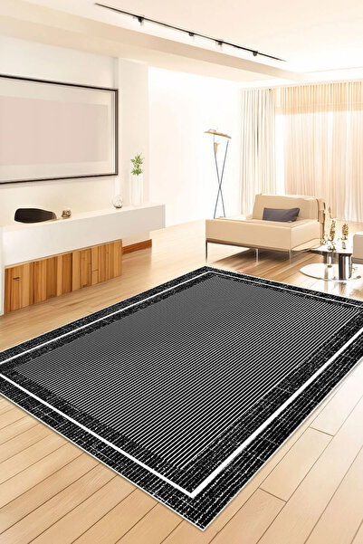 df home Salon Halısı Geometrik İskandinav Toz Tutmaz Dijital Baskı Yıkanabili...
