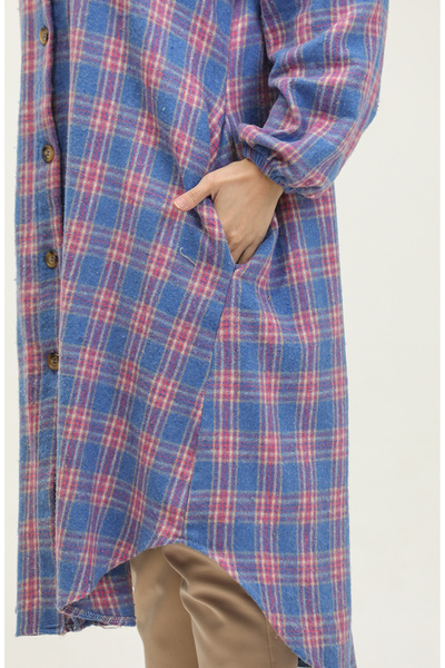 sefamerve NZR001E-02 Μοντέλο καρό καπάκι με κουκούλα Saks