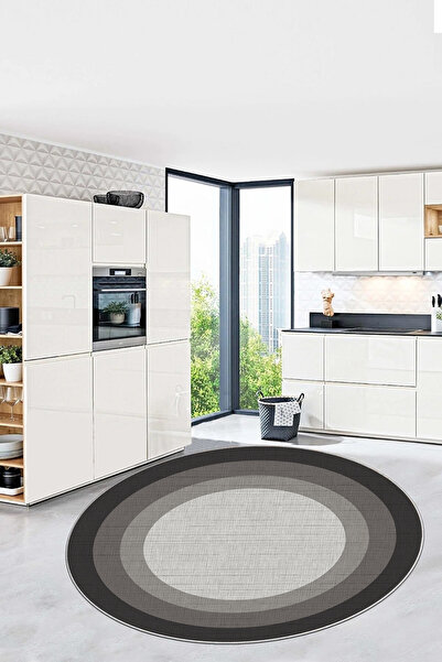 Hülya Home Kesme Halı Desenli Dijital Baskı Yıkanabilir Kaymaz Taban İnce Sal...