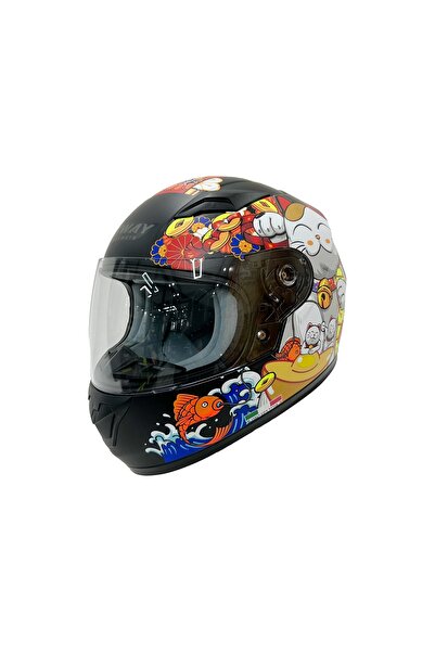 Sway KASK SWAY ÇOCUK SW 815K CAT White Yellow Full Face