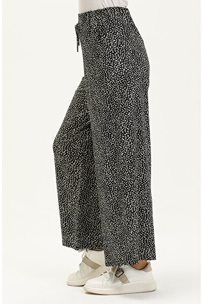 sefamerve Spodnie wiskozowe 1027h-01 Czarne