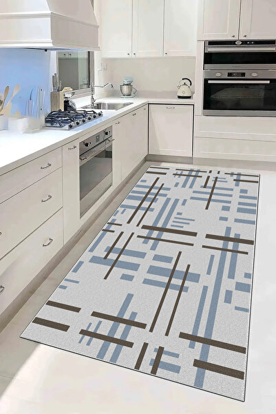 Evimle Makinede yıkanabilir kaymaz taban leke tutmaz mutfak halısı salon halı...