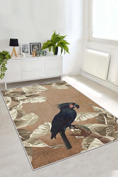 df home Kesme Halı Desenli Dijital Baskı Yıkanabilir Kaymaz Taban İnce Salon ...