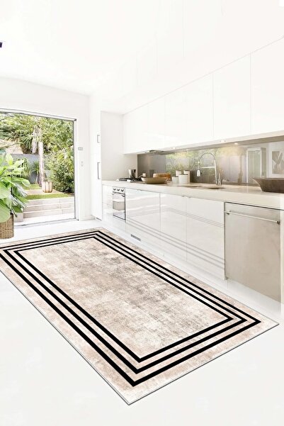 df home Kesme Halı Desenli Dijital Baskı Yıkanabilir Kaymaz Taban İnce Salon ...