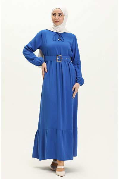 sefamerve Φόρεμα Saks Viscose Belt Gathered - 2202-04