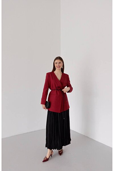 Moda İkra Women's Waist Tie Blazer Jacket