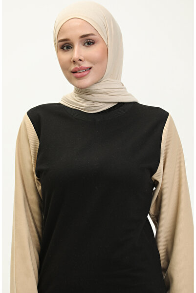 sefamerve İkili Eşofman Takım 23018-05 Siyah Bej