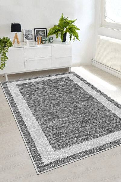 df home Salon Halısı Geometrik İskandinav Eskitmeli Dijital Baskı Yıkanabilir...