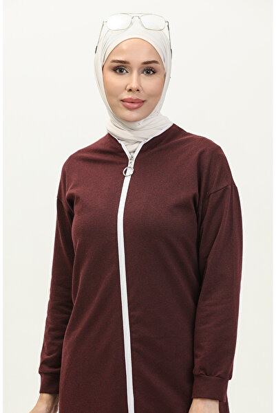 sefamerve Fermuarlı Eşofman Takım 3044-02 Mürdüm