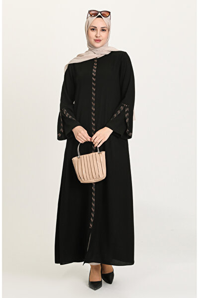 sefamerve حجم كبير حجر مخطط Ferace 5053-04 أسود