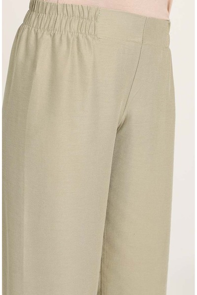 sefamerve Beli Lastikli Pantolon 1983-45 Çağla Yeşil