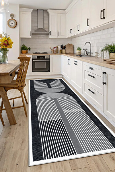 Evimle Makinede yıkanabilir kaymaz taban leke tutmaz mutfak halısı salon halı...