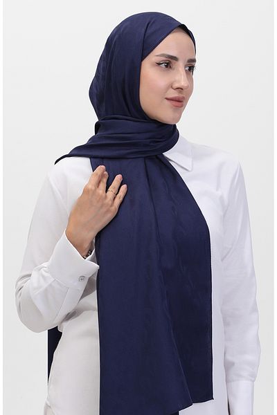 sefamerve Σάλι Madame Mary Damla Jacquard 19085-05 Navy Blue