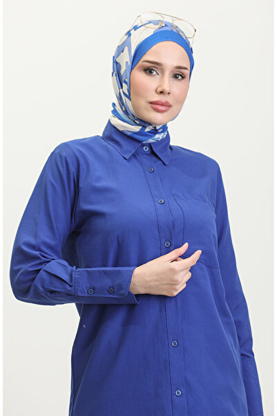 sefamerve Düğmeli Tunik 4820-02 Saks