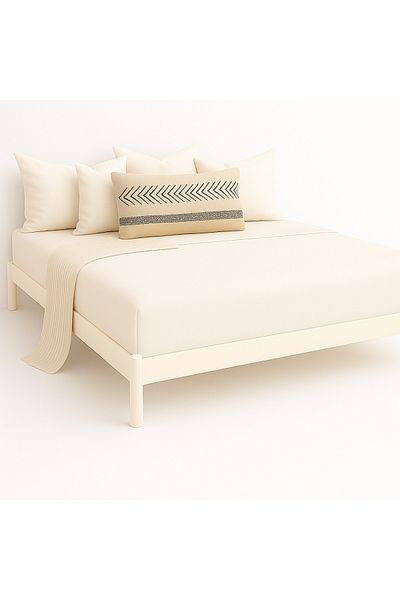 Prime Sleeks 100% Cotton Fitted Sheet Double Fitted Sheet 160X200Cm