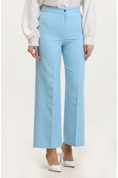 sefamerve Pantaloni albaștri cu picioare largi - Model 1149-12