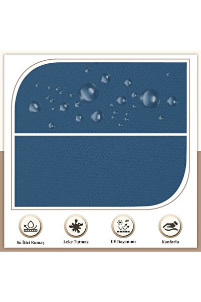 Evim Canvas Одинарний чохол для стільця, не промокає, не залишає плям, на блискавці та шнурку, 40 x 40 см