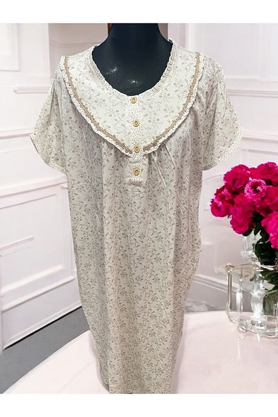 Ladnie iç giyim Mother's Cotton Nightgown