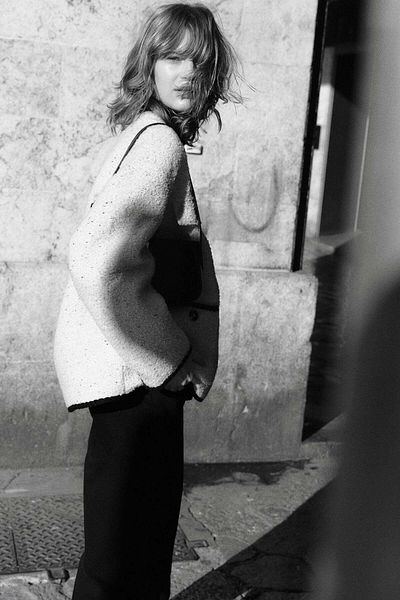 H&M V-neck bouclé jacket