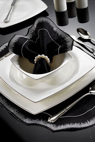 ZEBRA CASA Siena 2-Piece American Service Black / Silver