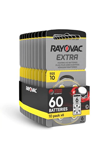 Rayovac بطاريات إضافية لأجهزة السمع من نوع الزنك-الهواء 1.45 فولت (مقاس 10) H...