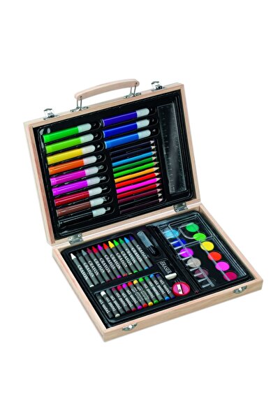 RS Toys Valiza lemn RS Toys 60 accesorii pentru desen, +5 ani