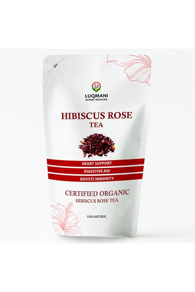 Luqmani herbs Hibiscus Rose Tea 200gram Pack Pure & Refreshing 90-100 Cups Easy