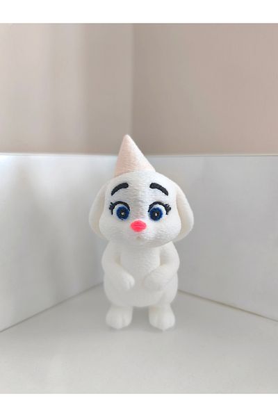 Alwin3d Cute Rabbit Cake Decoration Blowing Candle