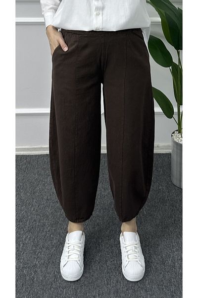 bybaharoz Linen Balloon Trousers