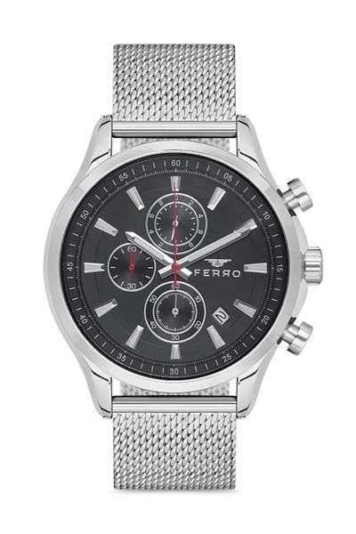 FERRO Silver Mesh Cord Men's Wristwatch Fm31105C-A2