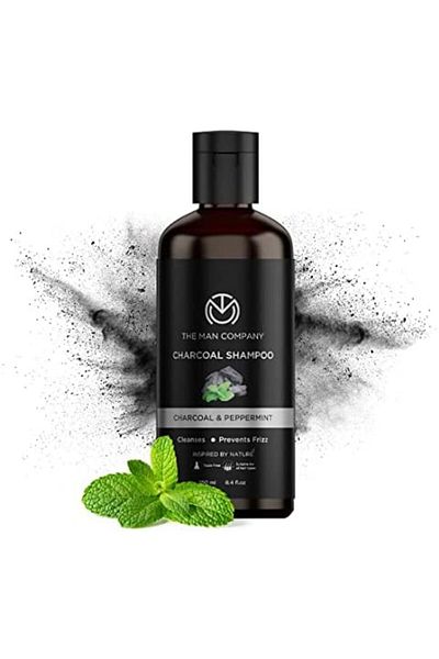 The Man Company Charcoal Shampoo For Oily Scalp To Eliminate Dandruff, Improve Hair Growth with Pepp