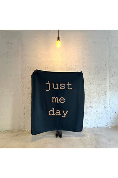 The Lucid Lab Pătură de polar pentru televizor Just Me Day, albastru bleumarin