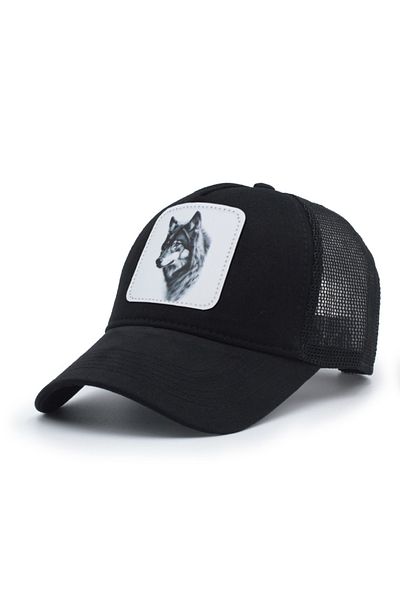 Trucker Kurt 2 Model Interchangeable Emblem Mesh Cap Black