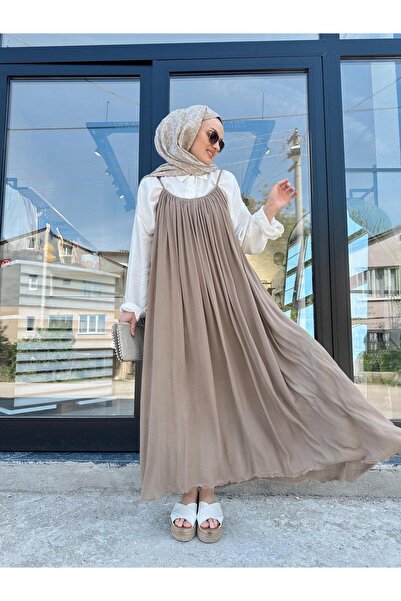 Fast Perry Askılı Elbise Vizon