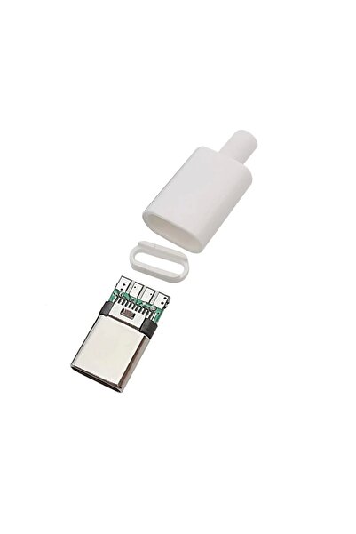 CNL Type-c Usb 3.1 Şarj Soketi 24 Pin Erkek Fiş - Beyaz