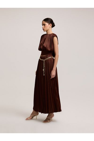BAQA Brown Top with Elastic Waist