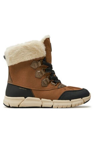 Geox girls' snow boots J46APA-0AU50 brown