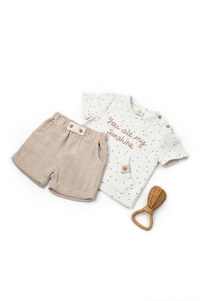 BabyCosy Organic Wear Baby Shorts&Tshirt Set,Muslin,100% Cotton,Baby and Newborn Series