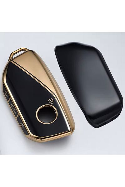 YıldızTuning For Bmw 3 Series G81 M3 Key Case Cover Black-Gold 2023-2024