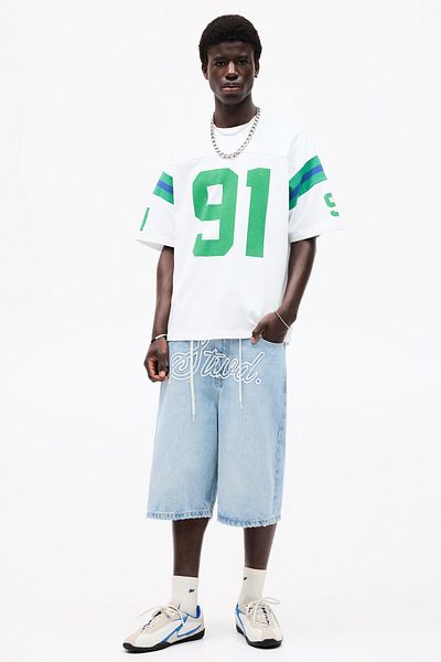 Pull & Bear White T-shirt with number graphic