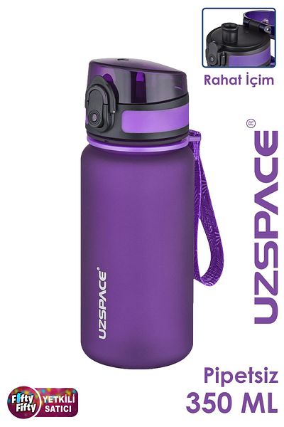Uzspace 350 ml Softtouch Tritan Children's Water Bottle Without Straw -Ff350Mluzs
