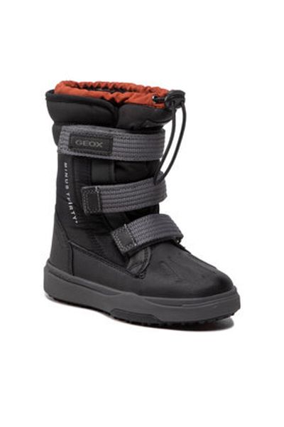 Geox boy's snow boots J26D8B-0FUME black
